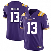 LSU Tigers 13 Jontre Kirklin Purple Nike College Football Jersey Dzhi,baseball caps,new era cap wholesale,wholesale hats